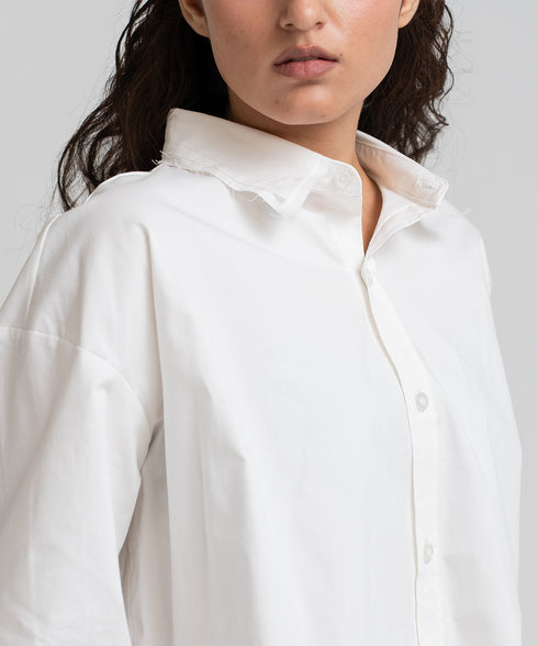 Women's Raw Edge Cropped Shirt